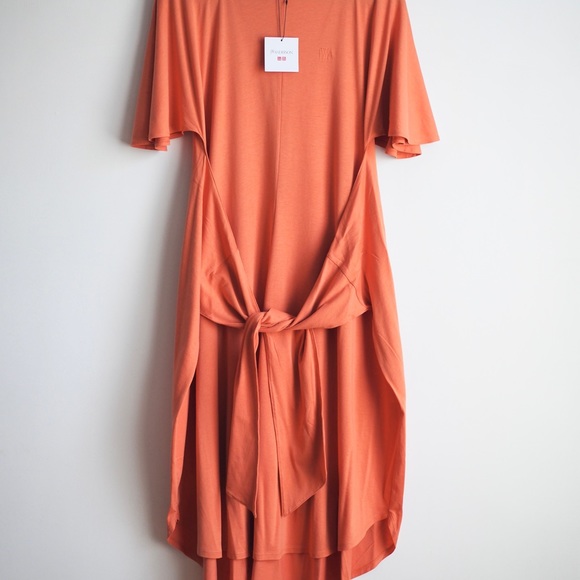 JW Anderson knotted short sleeve women’s Uniqlo drape stylish new dress - Picture 7 of 11